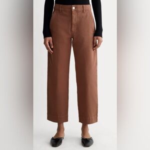 Everlane Utility Straight Leg Crop Pant in Rosewood
